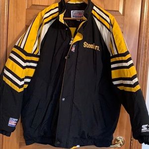 Vintage NFL PRO LINE Starter Steelers Coat XXL